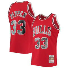Scottie Pippen Chicago Bulls 1997/98 Hardwood Classics NBA 75th Anniversary Diamond Swingman Jersey Red - Mitchell & Ness