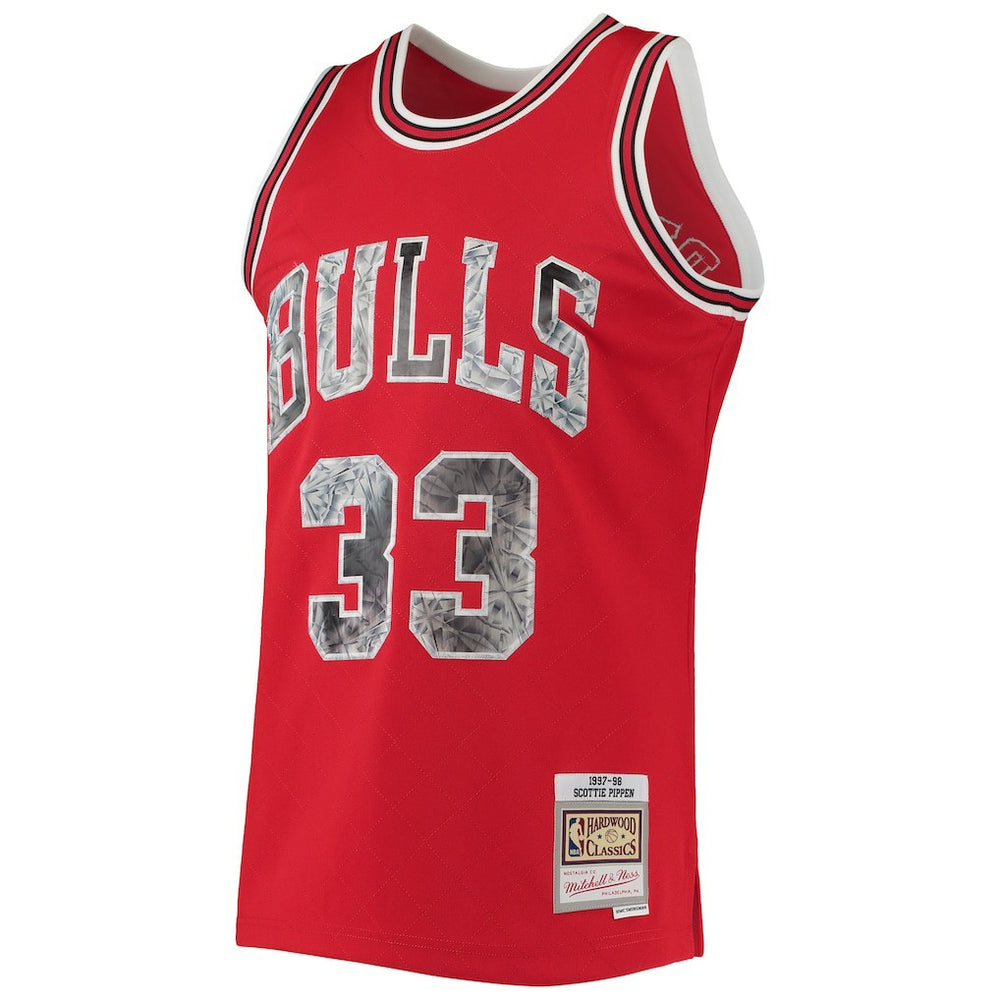 Scottie Pippen Chicago Bulls 1997/98 Hardwood Classics NBA 75th Anniversary Diamond Swingman Jersey Red - Mitchell & Ness