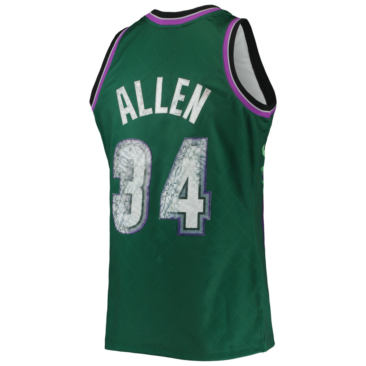 Ray Allen Milwaukee Bucks 1996/97 Hardwood Classics NBA 75th Anniversary Diamond Swingman Jersey Green - Mitchell & Ness