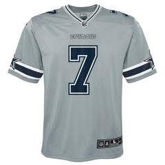 Trevon Diggs Dallas Cowboys Youth Inverted Game Jersey - Silver Jerseys