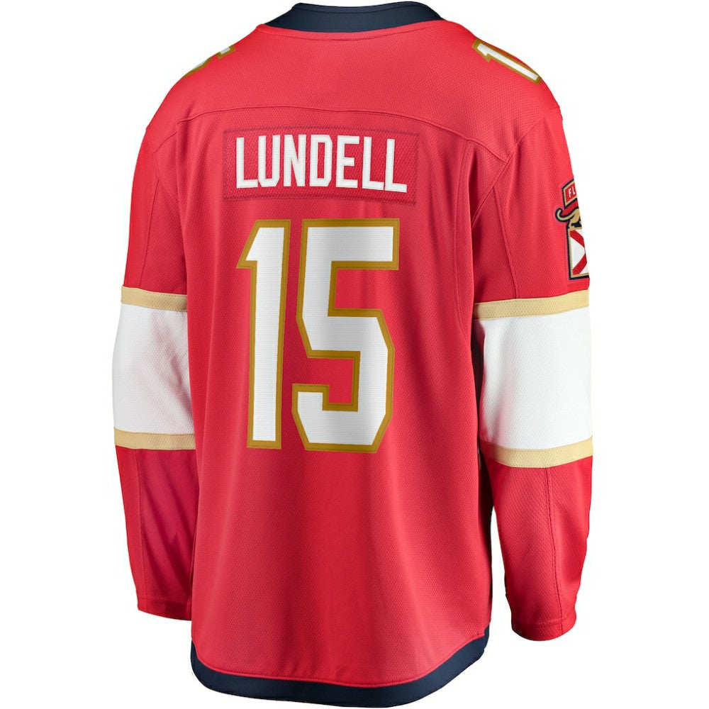 Anton Lundell Florida Panthers Fanatics Home Breakaway Player Jersey - Red | US 4564200