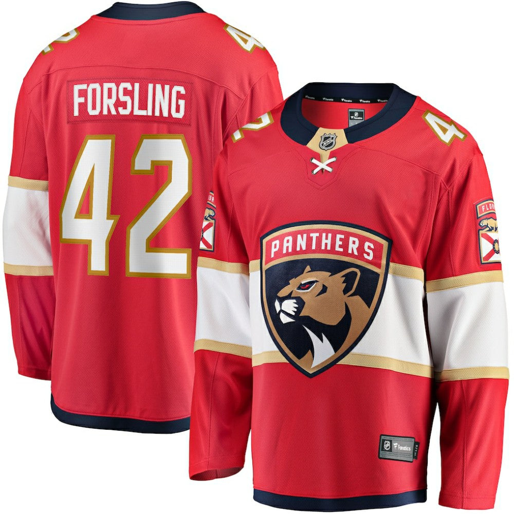 Gustav Forsling Florida Panthers Fanatics Home Breakaway Player Jersey - Red | US 4564206