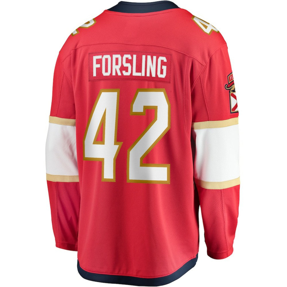 Gustav Forsling Florida Panthers Fanatics Home Breakaway Player Jersey - Red | US 4564206