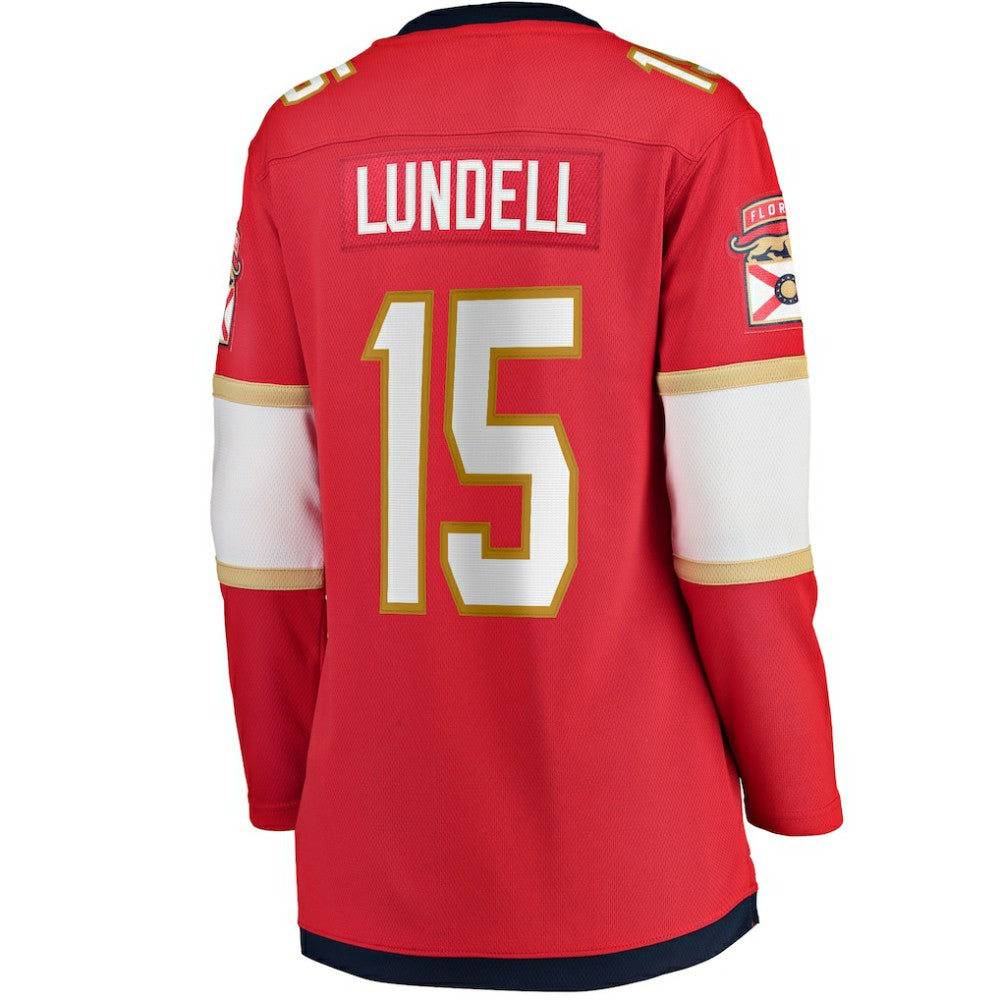 Anton Lundell Florida Panthers Fanatics Women's Home Breakaway Player Jersey - Red | US 4564211