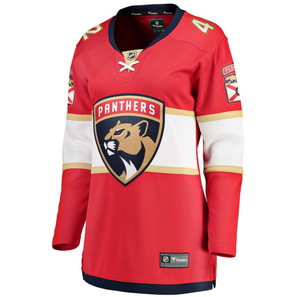 Gustav Forsling Florida Panthers Fanatics Women's Home Breakaway Player Jersey - Red | US 4564217
