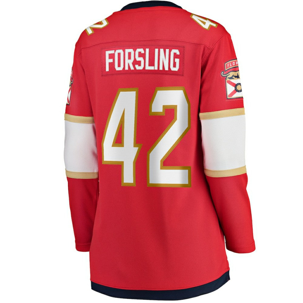 Gustav Forsling Florida Panthers Fanatics Women's Home Breakaway Player Jersey - Red | US 4564217