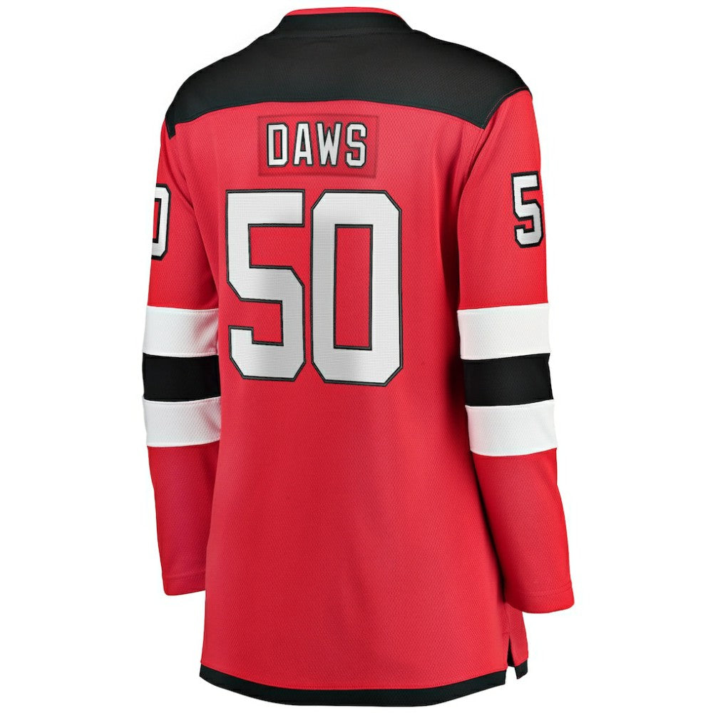 Nico Daws New Jersey Devils Fanatics Women's Home Breakaway Player Jersey - Red | US 4564259