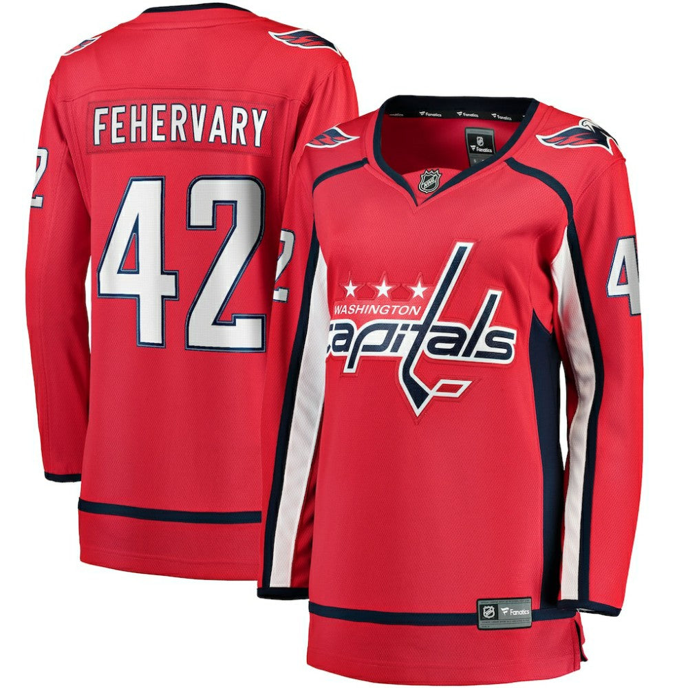 Martin Fehervary Washington Capitals Fanatics Women's Home Breakaway Player Jersey - Red | US 4564276