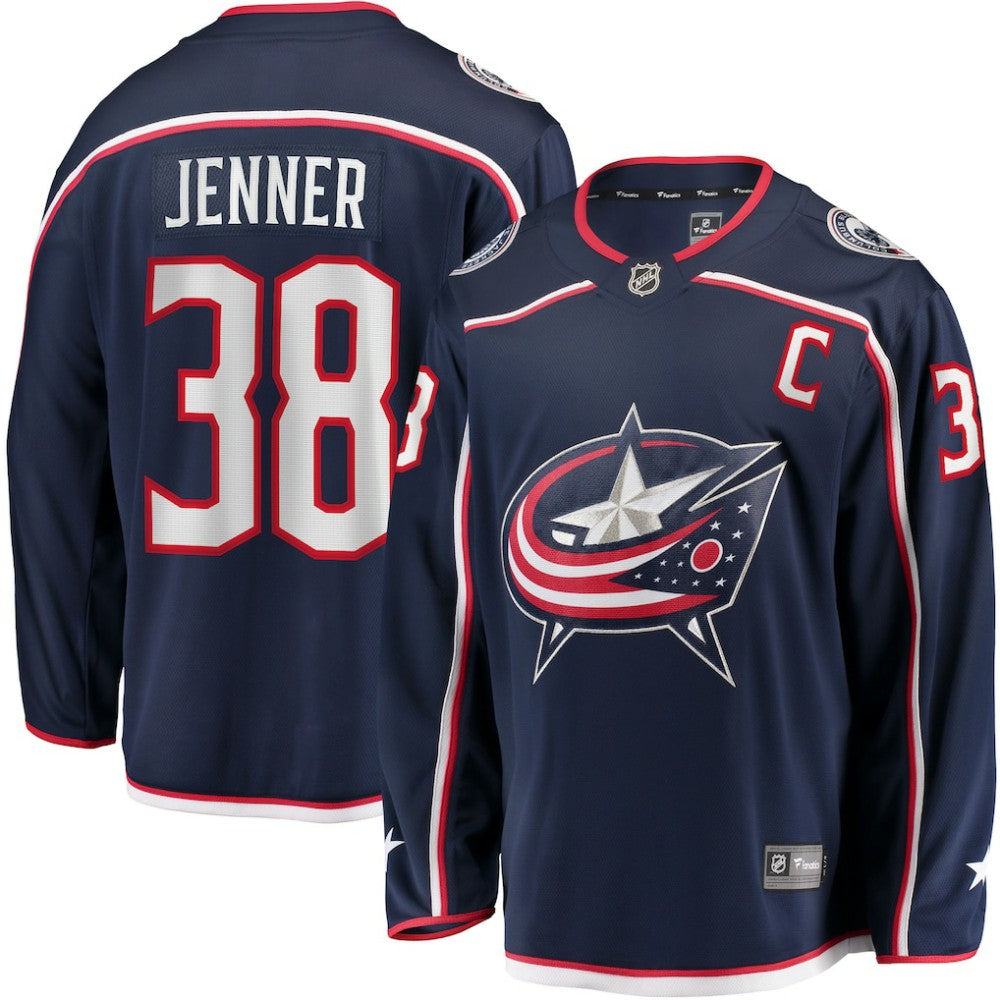 Boone Jenner Columbus Blue Jackets Home Captain Patch Breakaway Player Jersey - Navy | US 4564355
