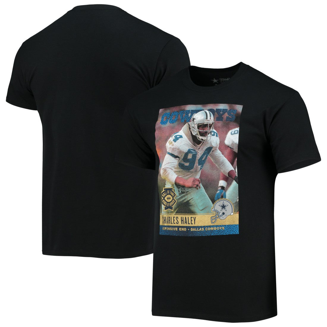 Charles Haley Dallas Cowboys Name & Number T-Shirt - Black T-shirts