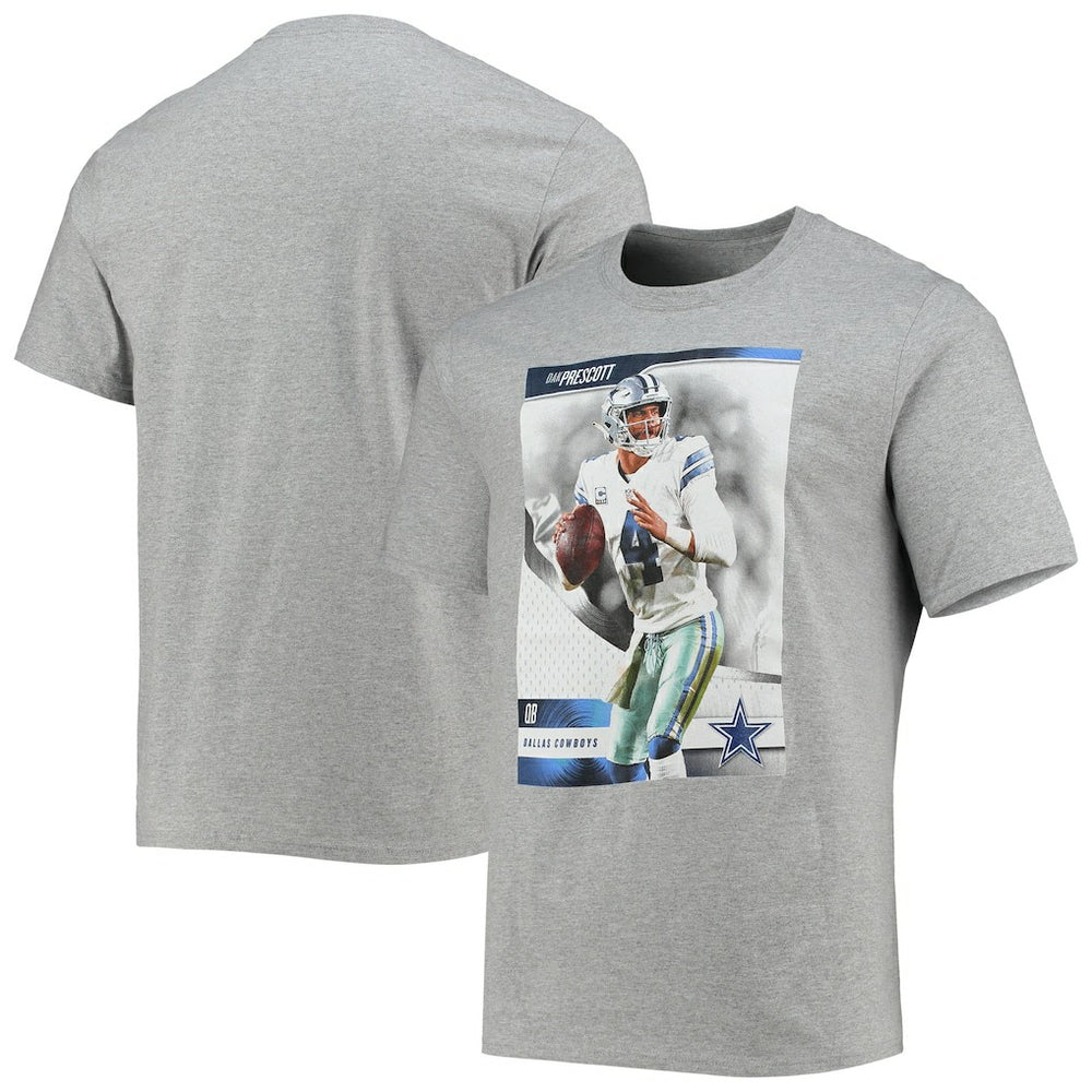 Dak Prescott Dallas Cowboys Name & Number T-Shirt - Heathered Gray T-shirts
