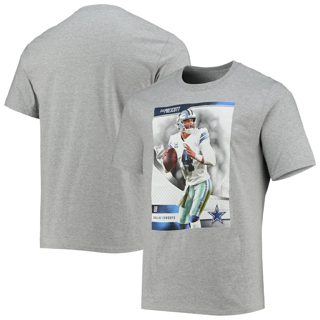 Dak Prescott Dallas Cowboys Name & Number T-Shirt - Heathered Gray T-shirts