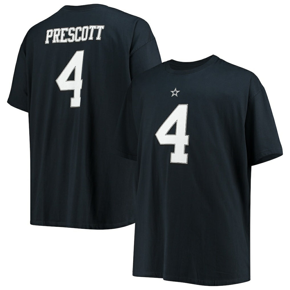 Dak Prescott Dallas Cowboys Big & Tall Player Name & Number T-Shirt - Navy T-shirts