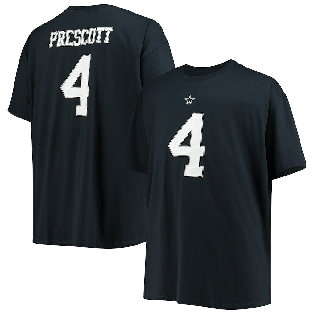Dak Prescott Dallas Cowboys Big & Tall Player Name & Number T-Shirt - Navy T-shirts