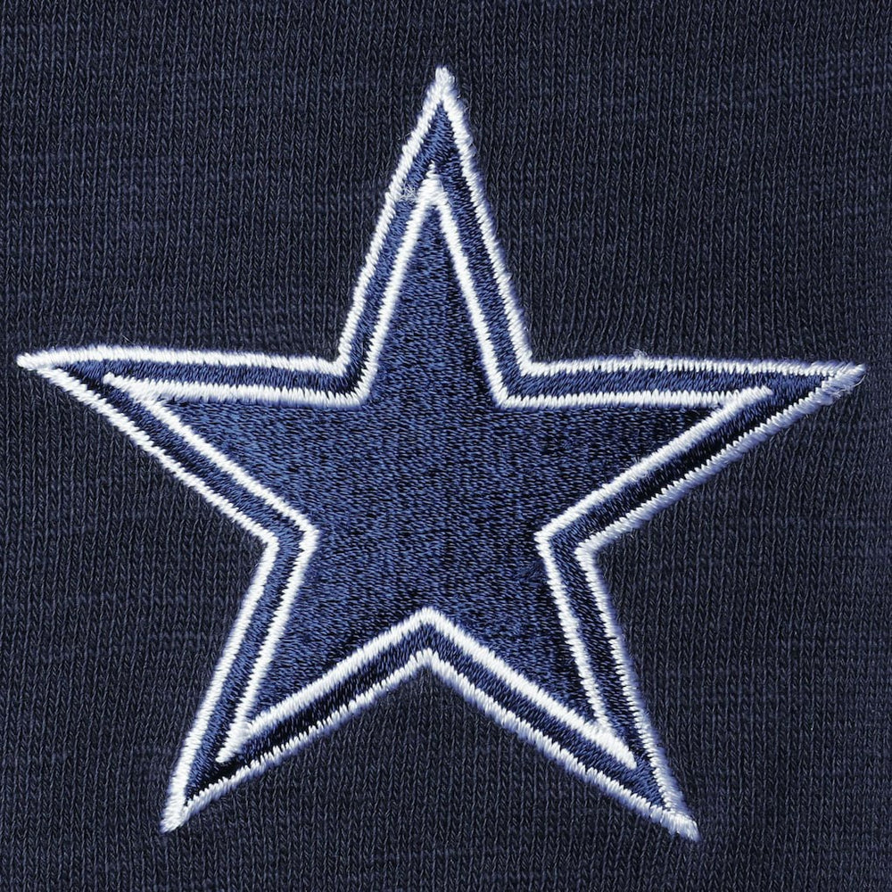 Dallas Cowboys Sunset Slub Raglan Henley Long Sleeve T-Shirt - Navy T-shirts