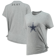 Dallas Cowboys DKNY Sport Women's Ava Tri-Blend T-Shirt - Heathered Gray T-shirts