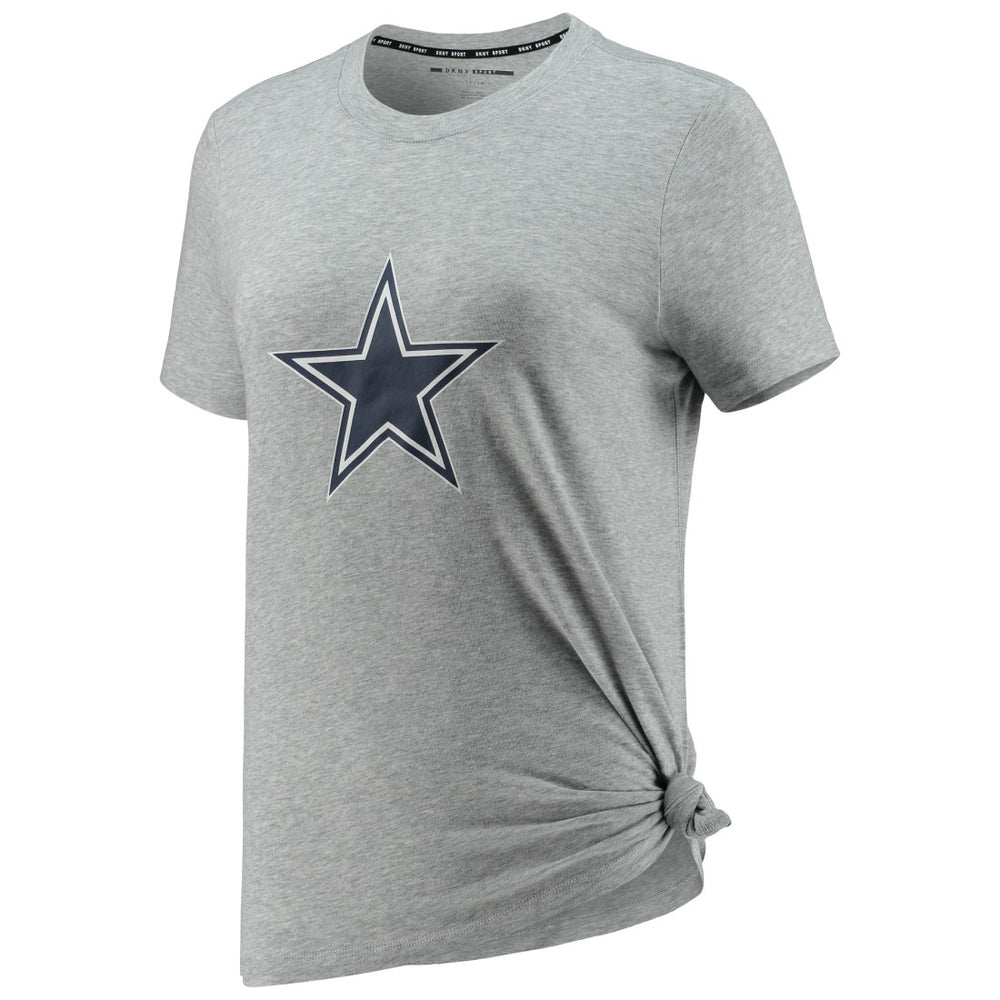 Dallas Cowboys DKNY Sport Women's Ava Tri-Blend T-Shirt - Heathered Gray T-shirts