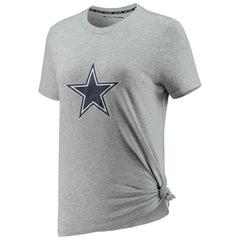 Dallas Cowboys DKNY Sport Women's Ava Tri-Blend T-Shirt - Heathered Gray T-shirts