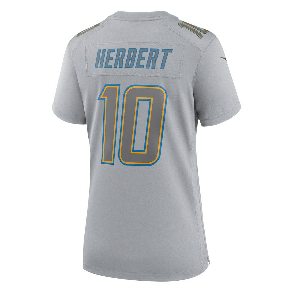 Justin Herbert Los Angeles Chargers Women's Atmosphere Fashion Game Jersey - Gray Jerseys