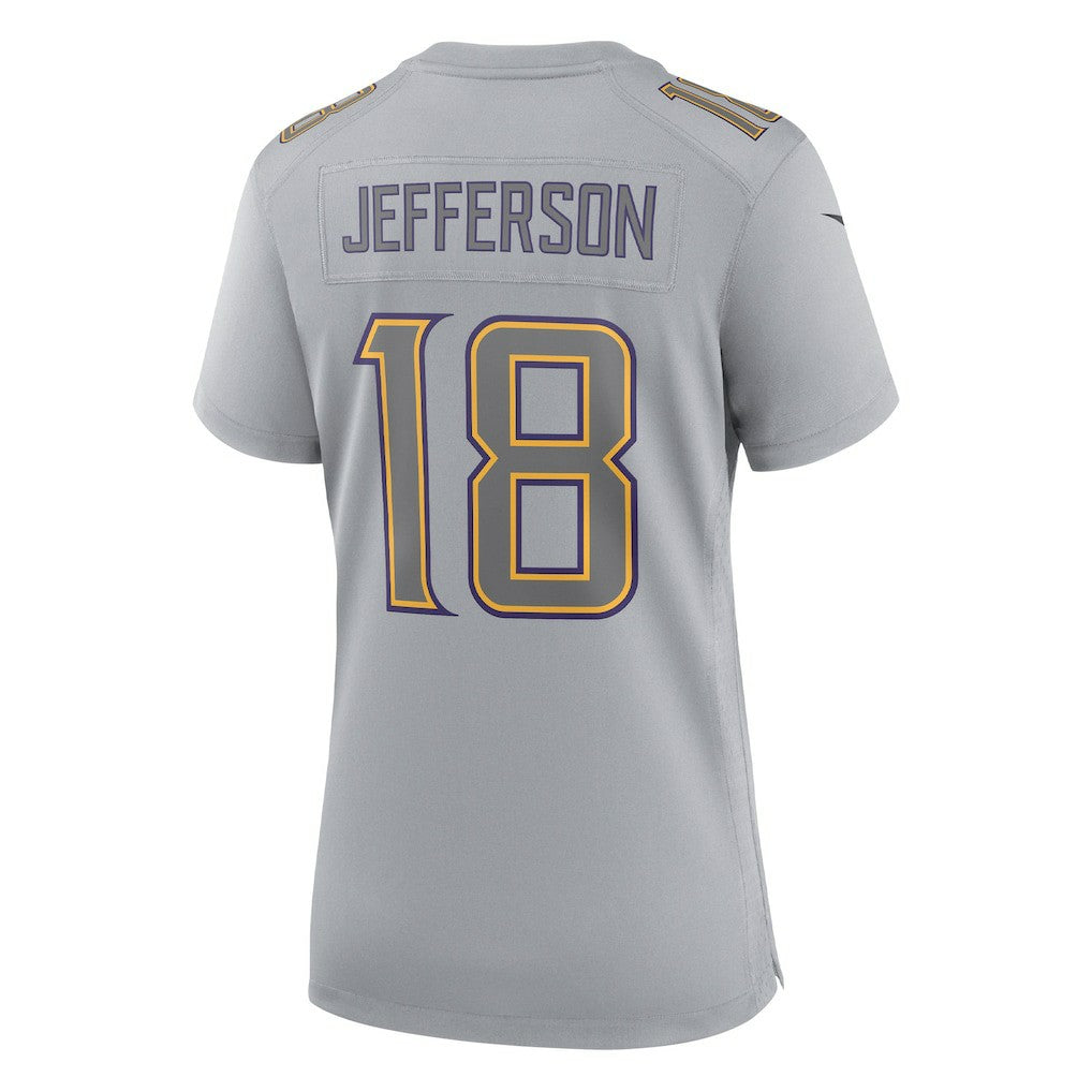 Justin Jefferson Minnesota Vikings Women's Atmosphere Fashion Game Jersey - Gray Jerseys