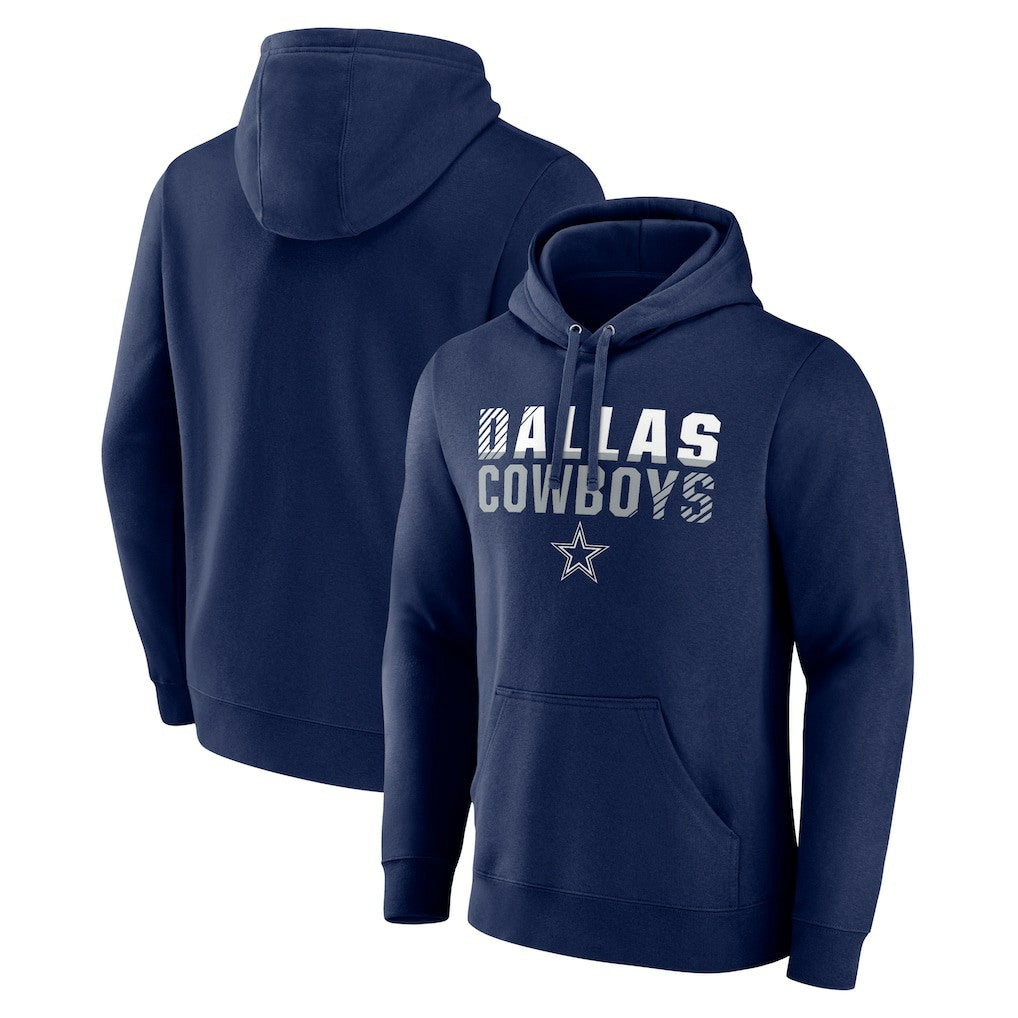 Dallas Cowboys Fade Out Fitted Pullover Hoodie - Navy Hoodies