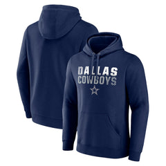 Dallas Cowboys Fade Out Fitted Pullover Hoodie - Navy Hoodies