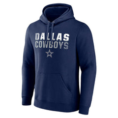 Dallas Cowboys Fade Out Fitted Pullover Hoodie - Navy Hoodies