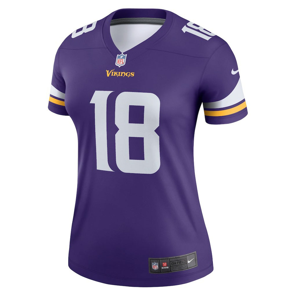 Justin Jefferson Minnesota Vikings Women's Legend Player Performance Top - Purple Tops