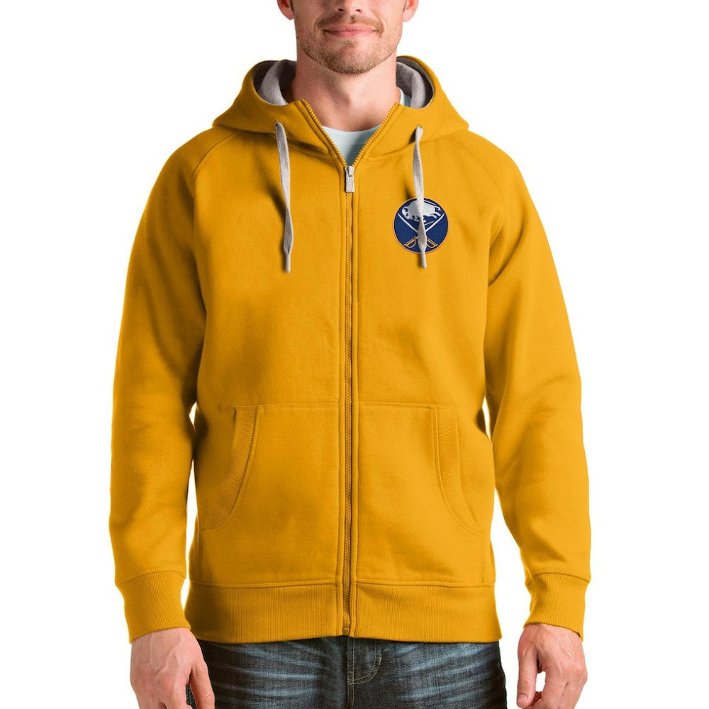 Buffalo Sabres Antigua Logo Victory Full-Zip Hoodie - Gold | US 4571727