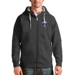 Buffalo Sabres Antigua Logo Victory Full-Zip Hoodie - Charcoal | US 4571729