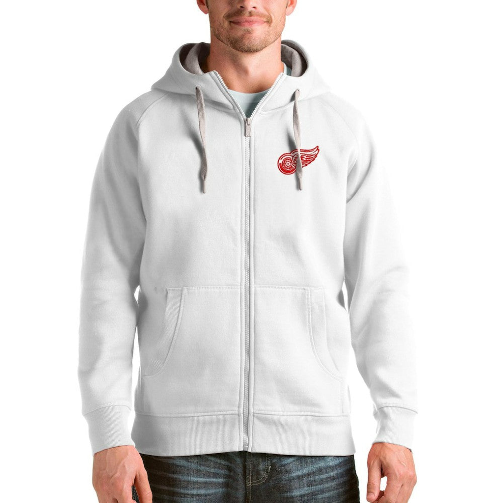 Detroit Red Wings Antigua Logo Victory Full-Zip Hoodie - White | US 4571766