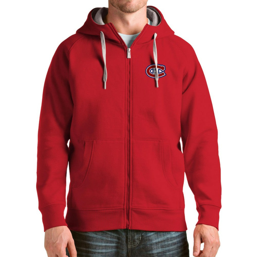 Montreal Canadiens Antigua Logo Victory Full-Zip Hoodie - Red | US 4571798