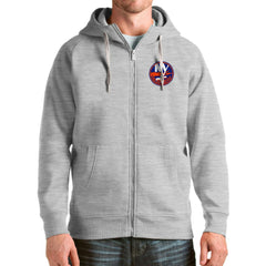 New York Islanders Antigua Logo Victory Full-Zip Hoodie - Heathered Gray | US 4571815