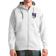 New York Rangers Antigua Logo Victory Full-Zip Hoodie - White | US 4571819