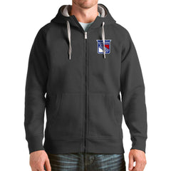 New York Rangers Antigua Logo Victory Full-Zip Hoodie - Charcoal | US 4571825