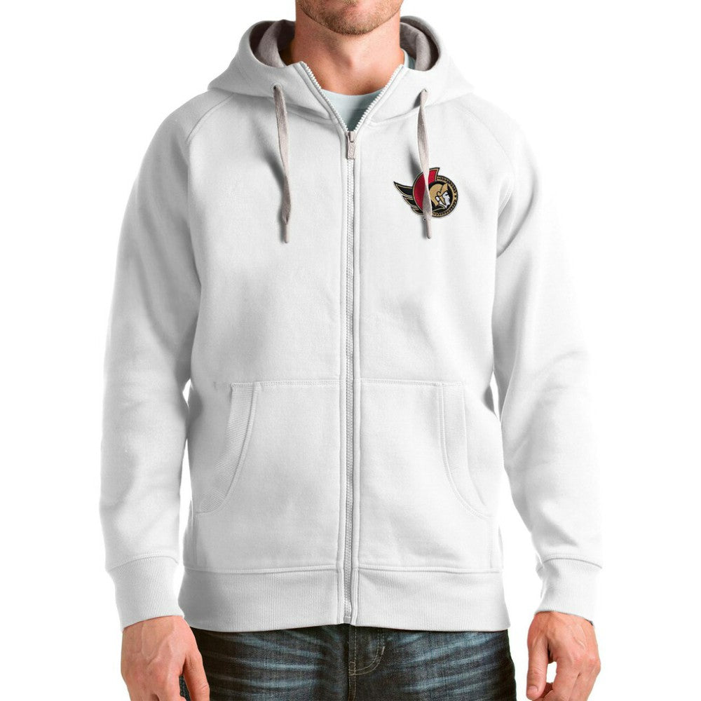 Ottawa Senators Antigua Logo Victory Full-Zip Hoodie - White | US 4571826