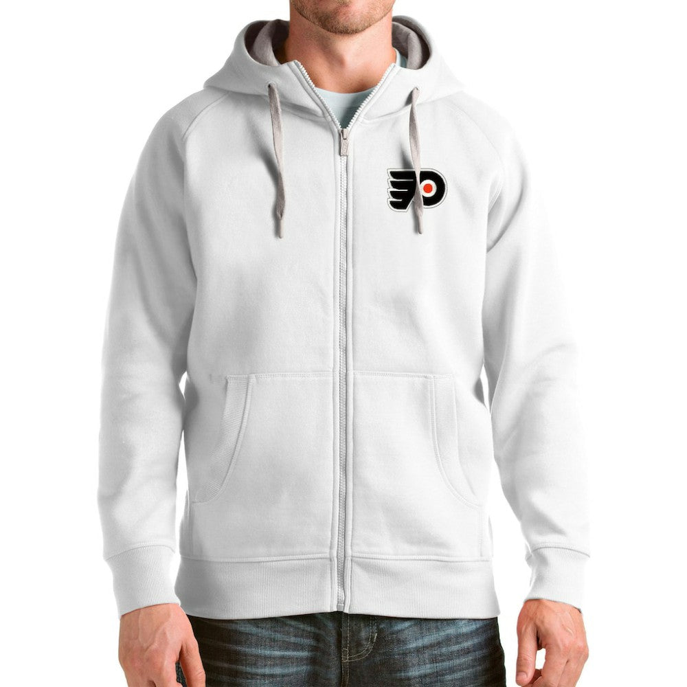 Philadelphia Flyers Antigua Logo Victory Full-Zip Hoodie - White | US 4571830