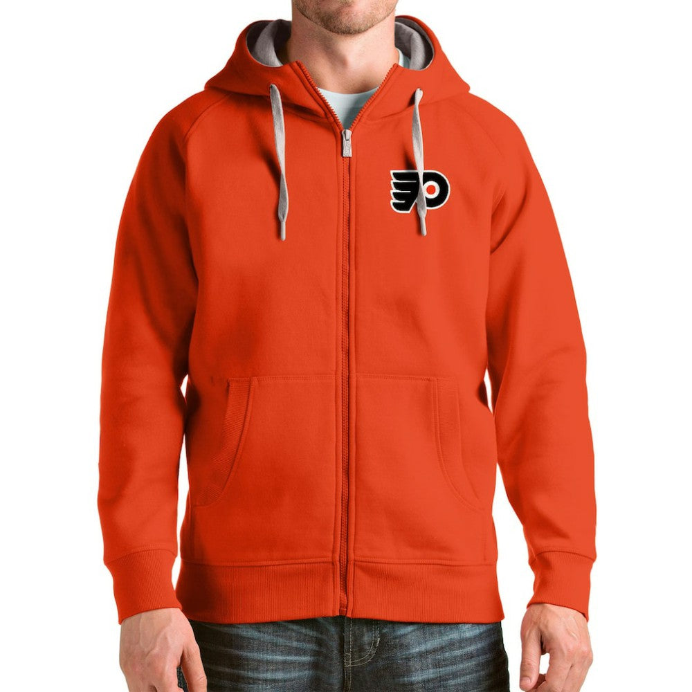 Philadelphia Flyers Antigua Logo Victory Full-Zip Hoodie - Orange | US 4571833