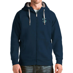 Seattle Kraken Antigua Logo Victory Full-Zip Hoodie - Deep Sea Blue | US 4571845