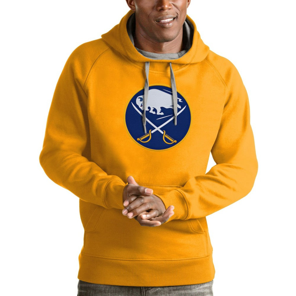 Buffalo Sabres Antigua Logo Victory Pullover Hoodie - Gold | US 4571935