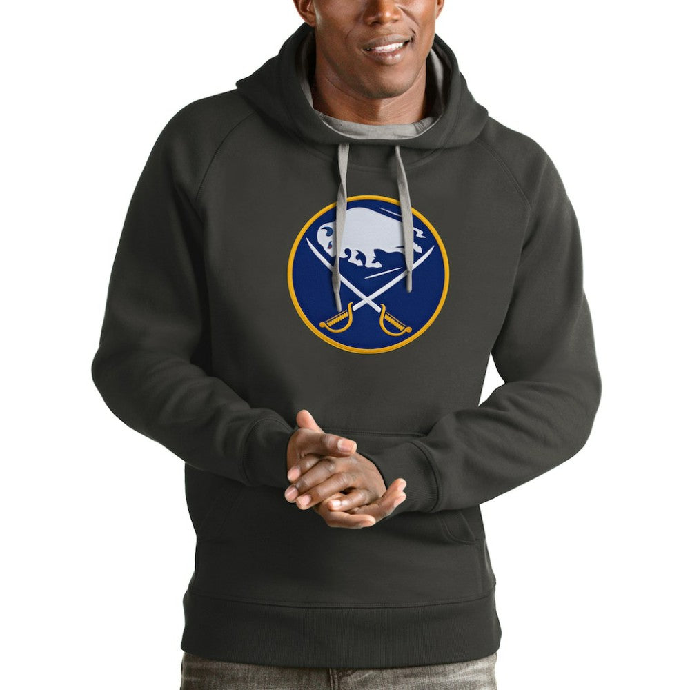 Buffalo Sabres Antigua Logo Victory Pullover Hoodie - Charcoal | US 4571937