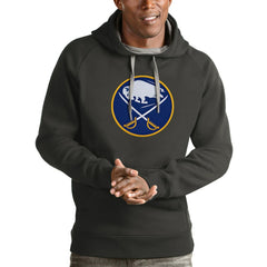 Buffalo Sabres Antigua Logo Victory Pullover Hoodie - Charcoal | US 4571937