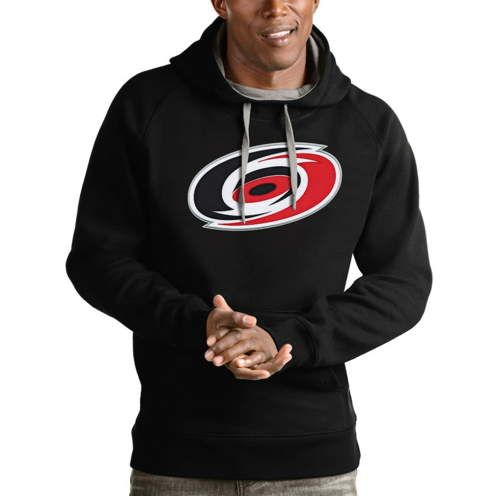 Carolina Hurricanes Antigua Logo Victory Pullover Hoodie - Black | US 4571944