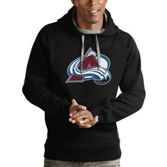 Colorado Avalanche Antigua Logo Victory Pullover Hoodie - Black | US 4571955