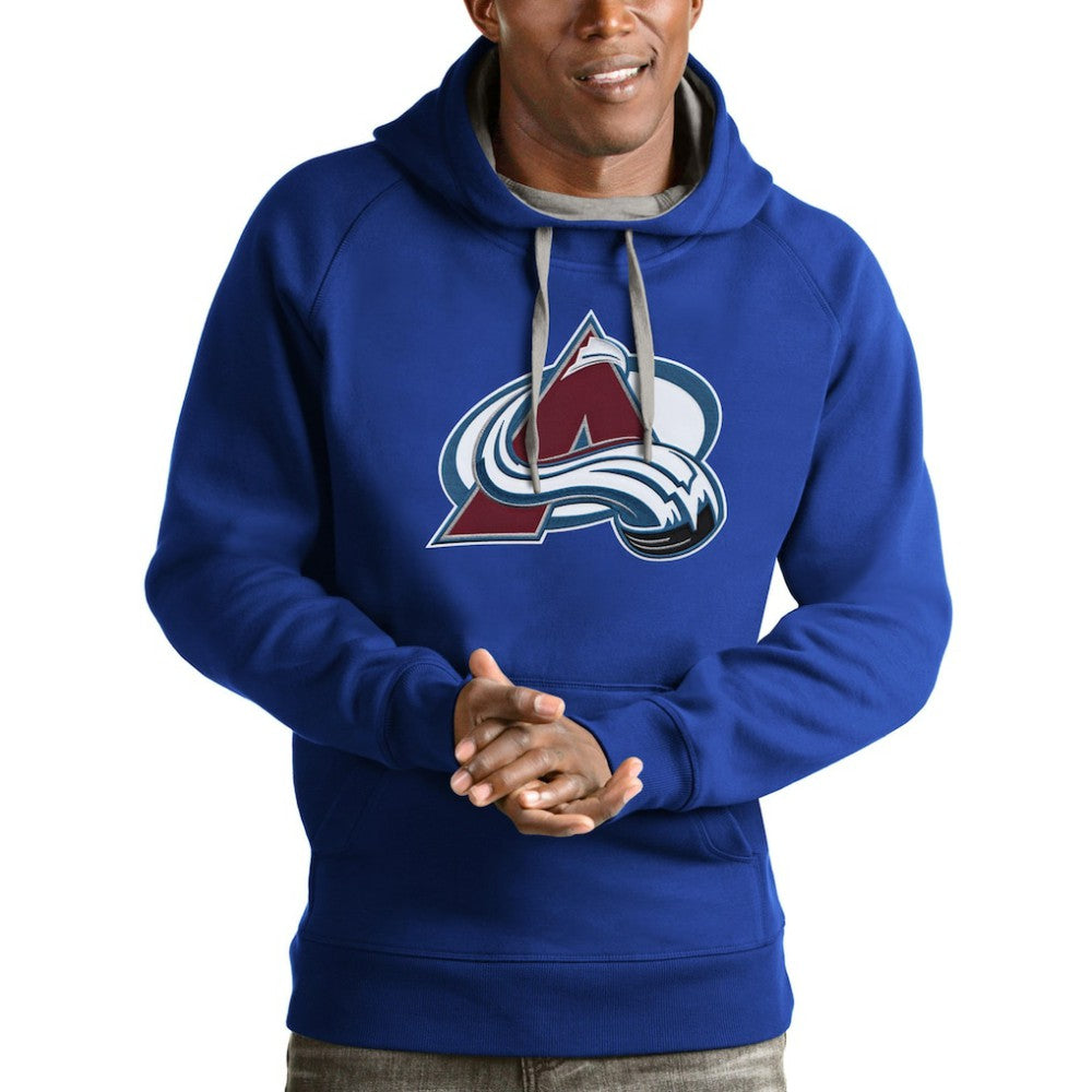Colorado Avalanche Antigua Logo Victory Pullover Hoodie - Blue | US 4571957