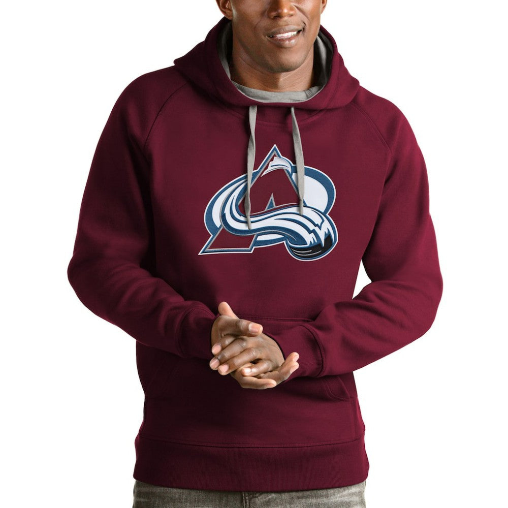 Colorado Avalanche Antigua Logo Victory Pullover Hoodie - Burgundy | US 4571958