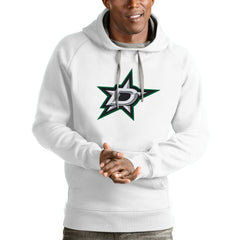 Dallas Stars Antigua Logo Victory Pullover Hoodie - White | US 4571966