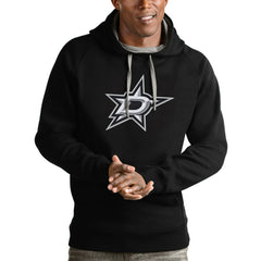 Dallas Stars Antigua Logo Victory Pullover Hoodie - Black | US 4571967