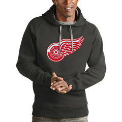 Detroit Red Wings Antigua Logo Victory Pullover Hoodie - Charcoal | US 4571976