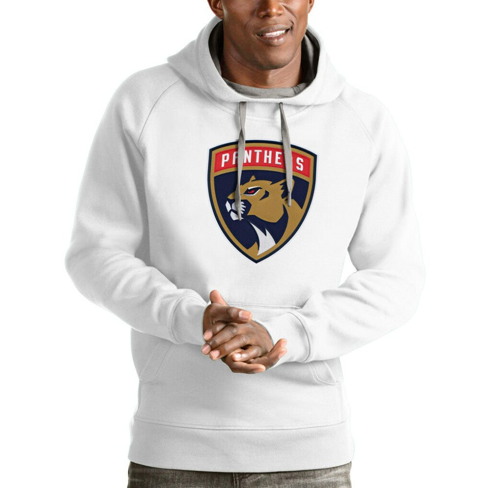 Florida Panthers Antigua Logo Victory Pullover Hoodie - White | US 4571983